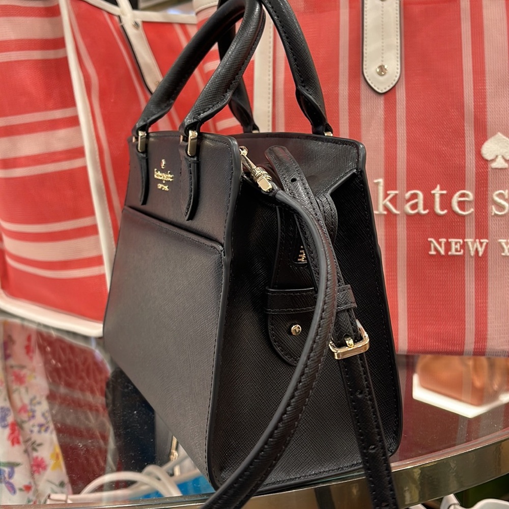 Kate Spade Madison Saffiano Leather Small Satchel
COLOR:
Black 
NWT - Picture 9 of 16